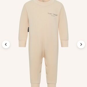 Tiny Tribe Beige Kids One Piece Footie